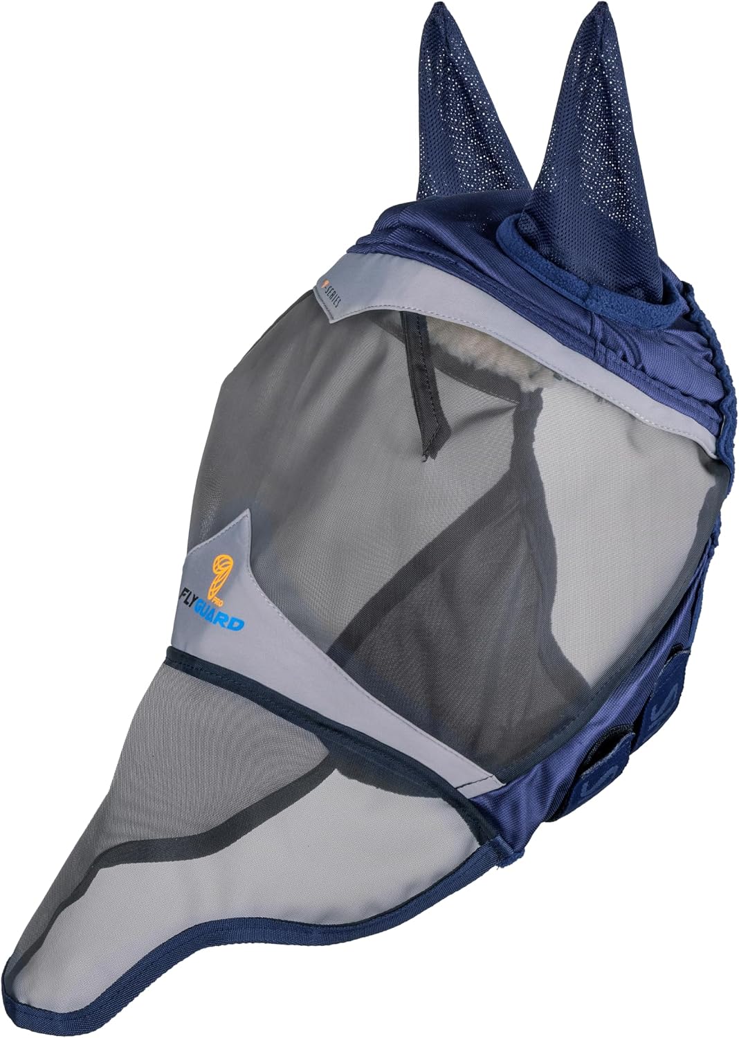 FlyGuard Pro Fine Mesh Fly Mask with UV Protection Navy/Full/Ears and Nose