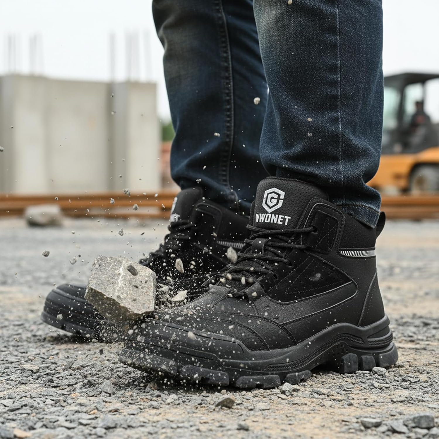 Steel Toe Boots for Men Women – Indestructibl Lightweight Work Boots Steel Toe Safety Shoes Slip Resistant High Top