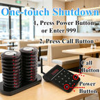 Restaurant Pager System, 20 Pagers Wireless Food Ready Buzzer