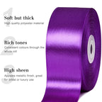 Purple Satin Ribbon, 1-1/2 Inches, 50 Yards