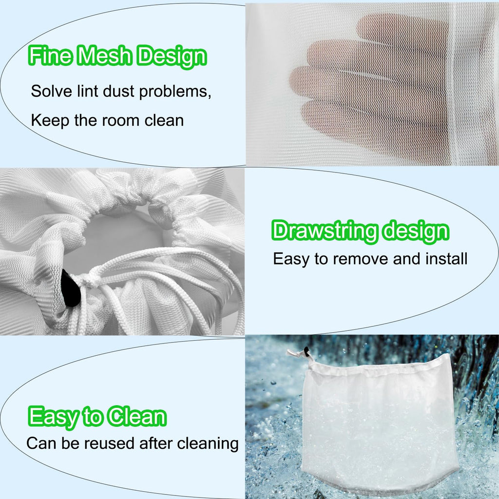 CHENGLAI 3 Pack Dryer Vent Lint Catcher Bags for Capturing Lint and Dust