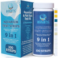 9-in-1 Aquarium Water Test Kit - 100 Freshwater & Saltwater Test Strips | Fish Tank Kit for pH, Nitrate, Nitrite