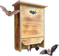 Large Solid Wood Bat House - Dual-Chamber Habitat to Attract Insect-Eating Bats | Includes Pre-Drilled Mounting Kit