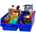 30088 Plastic Nesting ShelfMax Storage Bin Box, 18x8x6-Inch, Blue (8-Pack)