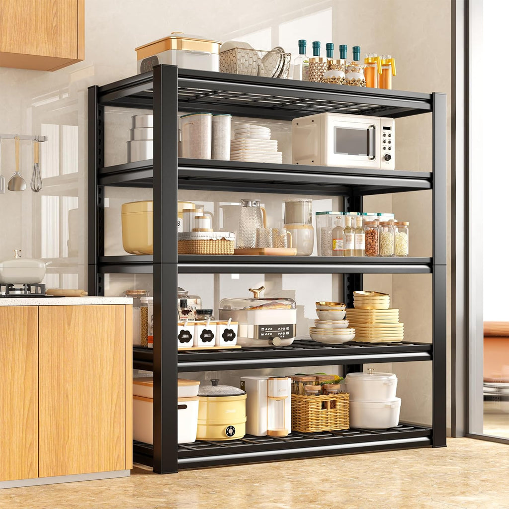 Garage Shelving 3200LBS, 5-Tier Storage Shelves, Adjustable Industrial Metal Shelving Unit for Garage, Basement