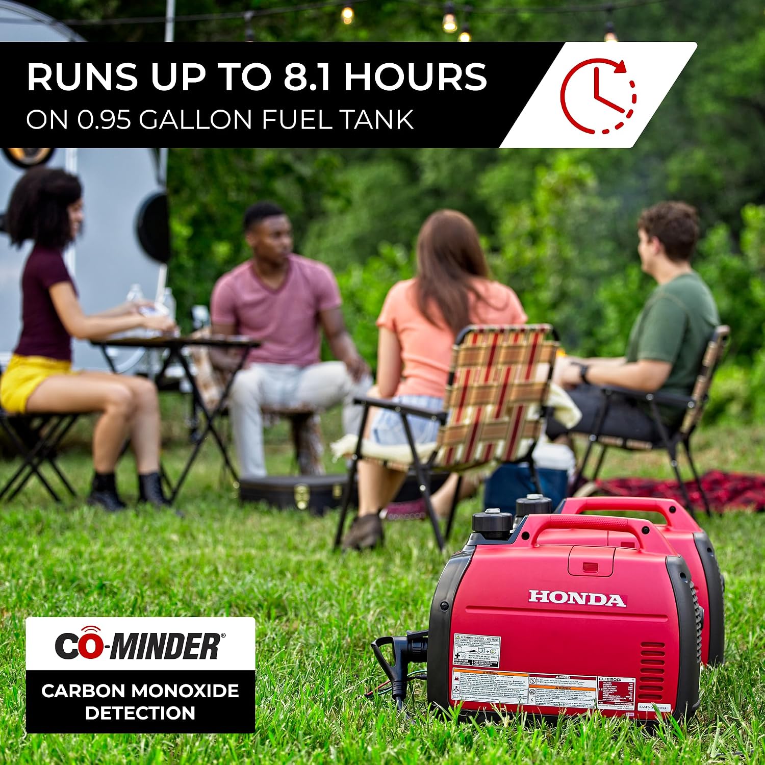 EU2200i 2200 Watt Inverter Generator (EU2200ITAN) | Super Quiet 120V Gas Powered Portable Generator for Camping or