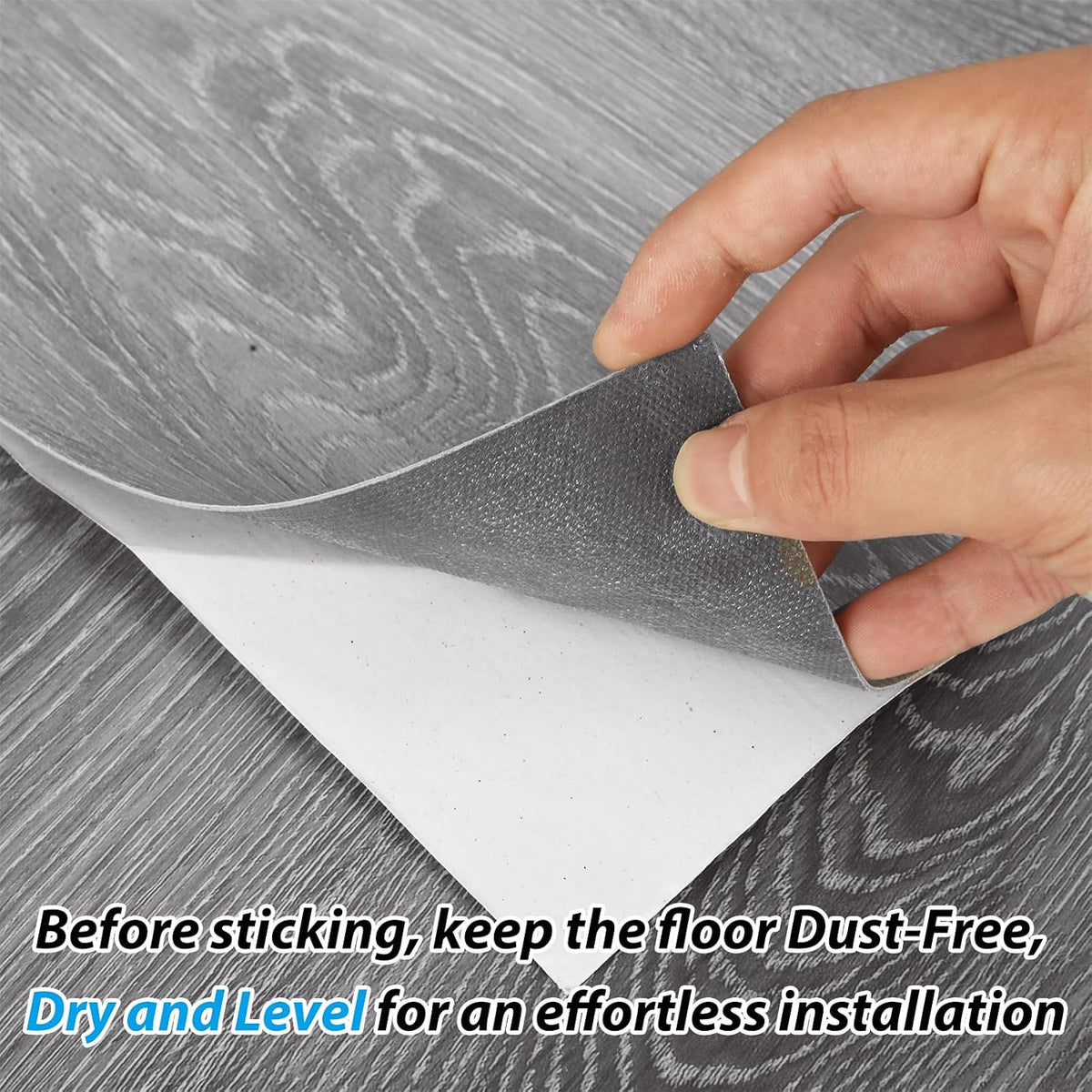 40 Sheet Vinyl Flooring 12” x 12” Peel and Stick Floor Tile Waterproof Clearance Vinyl Floor Tiles Wood Grey Self