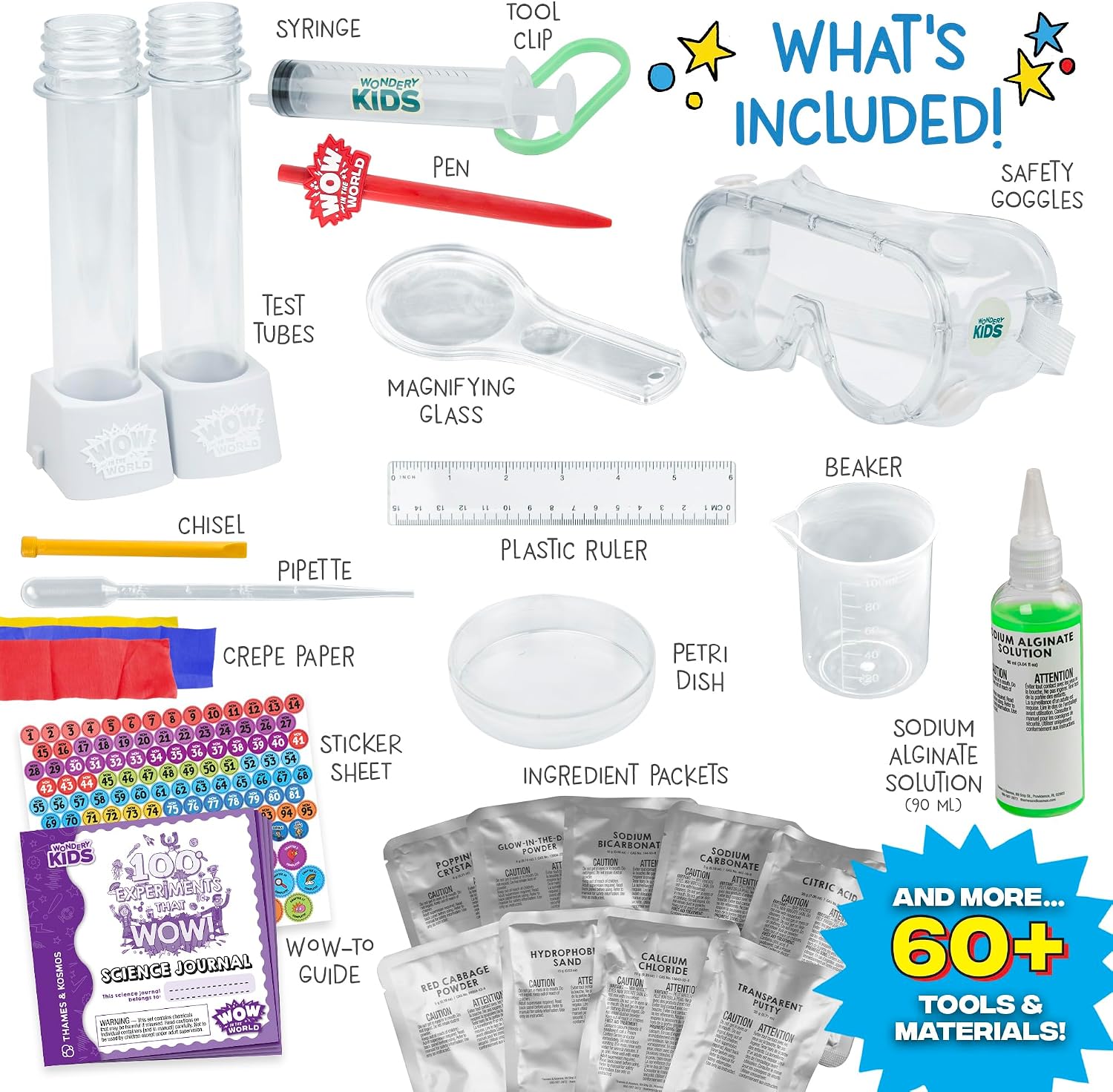 Wow in The World 100 Experiments That Wow Science Kit by Thames & Kosmos, Over 60 Tools & Materials, Unique
