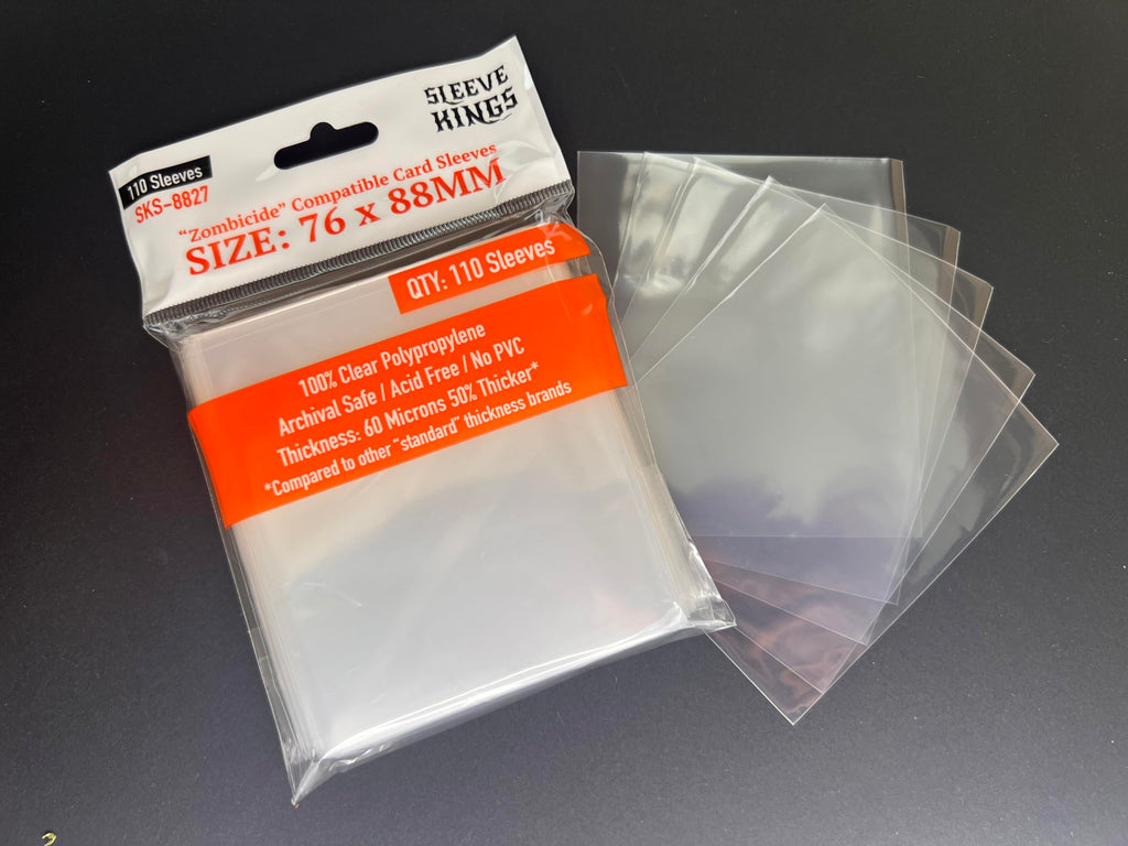 Zombicide Compatible Sleeves 76 X 88 mm (10x110 Pack, 1100 Sleeves)