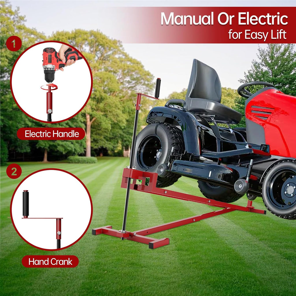 Lawn Mower Lift Jack, Telescopic Maintenance Jack for Riding Lawn Mowers, Zero Turn Mowers and Garden Tractors
