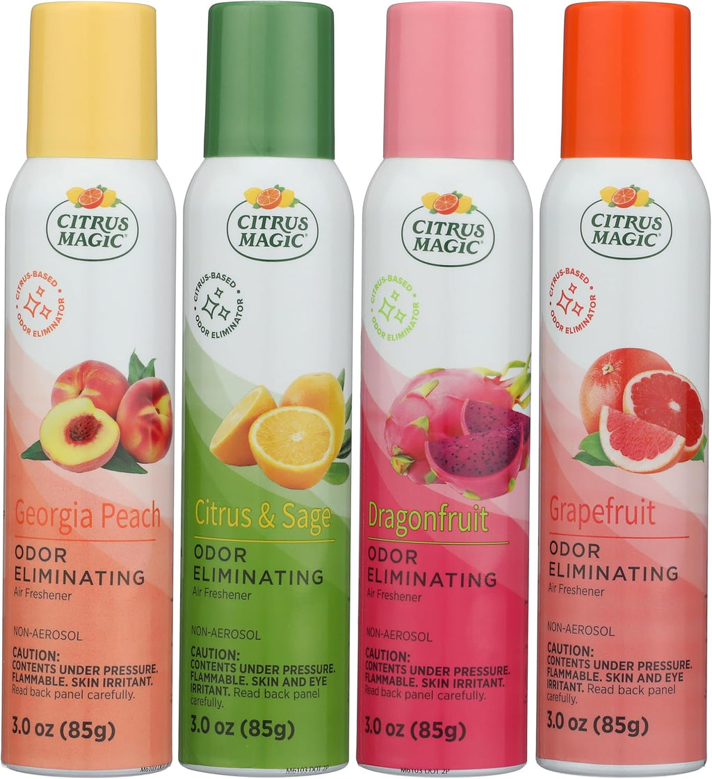 Air Freshener Spray, Assorted Fragrances, 3 Ounce, Pack of 4