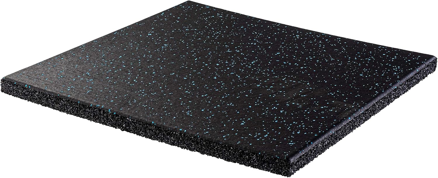 Genaflex Pro Heavy Duty Thick Rubber Gym Floor Tiles High Density Shock Absorbent Laminated Deadlift Mats - 1" Thick
