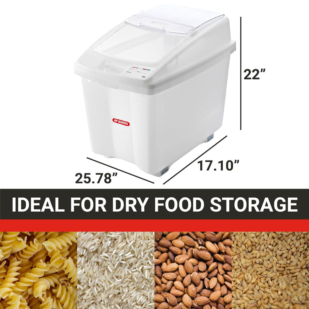 Ingredient Bin, Storage Container for Large Quantity Ingredients, Use in Commercial or Home Kitchen, 21 Gallons, 1