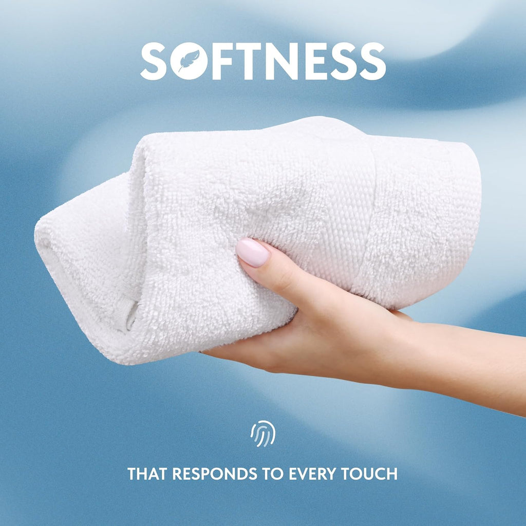Luxury Cotton Washcloths 13x13 Inch - 650 GSM Turkish Cotton | Hotel, Spa, Bathroom Face Towel | 12 Pack