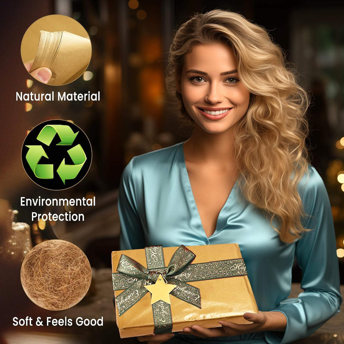 120 Sheets Metallic Gold Tissue Paper for Gift Bags 14"x20"