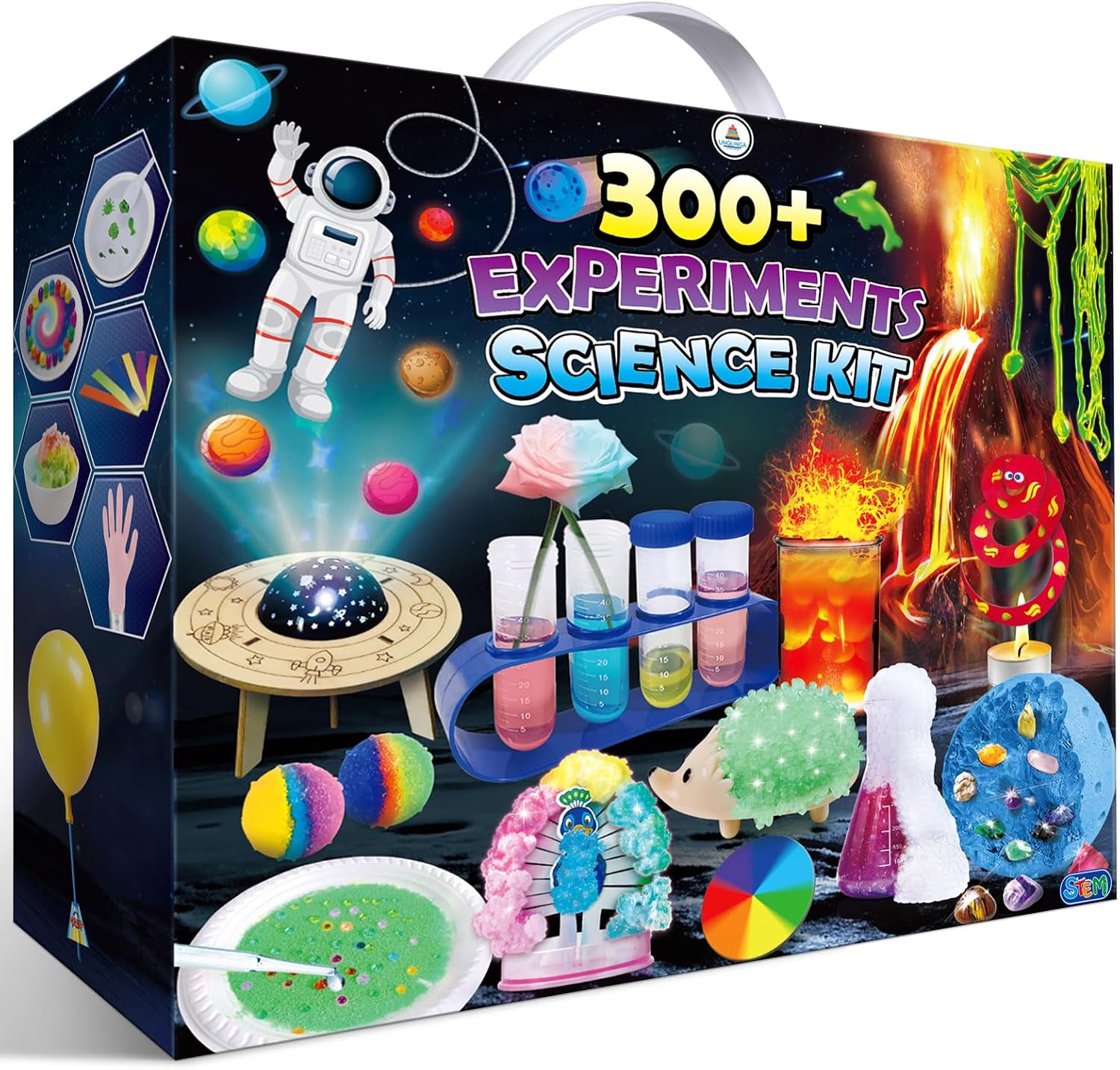 300+ Experiments Science Kit for Kids Chemistry Set S.T.E.M Toys | with Lab Manual, Volcano, Crystal Growing, Dig