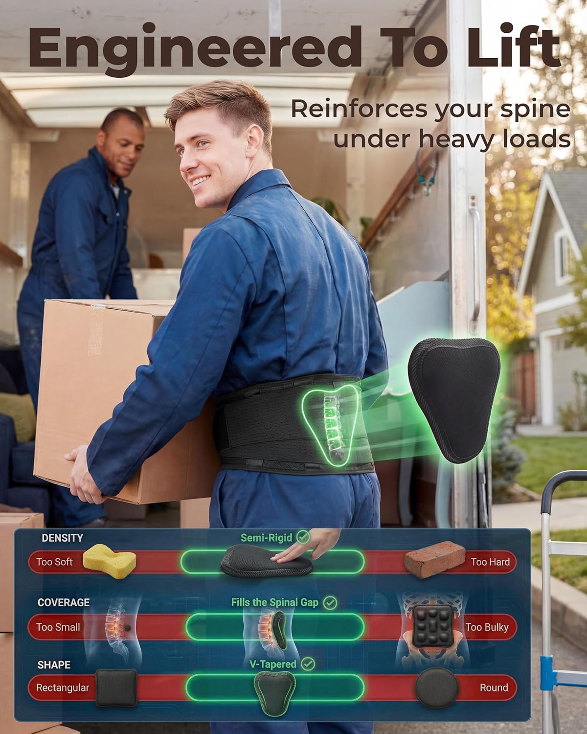 Back Brace for Lower Back Pain - Immediate Relief from Sciatica, Herniated Disc, Scoliosis - Breathable + Lumbar