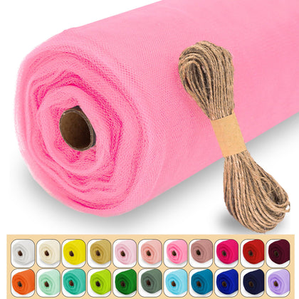 Pink Tulle Fabric Roll 54" X 40 Yards