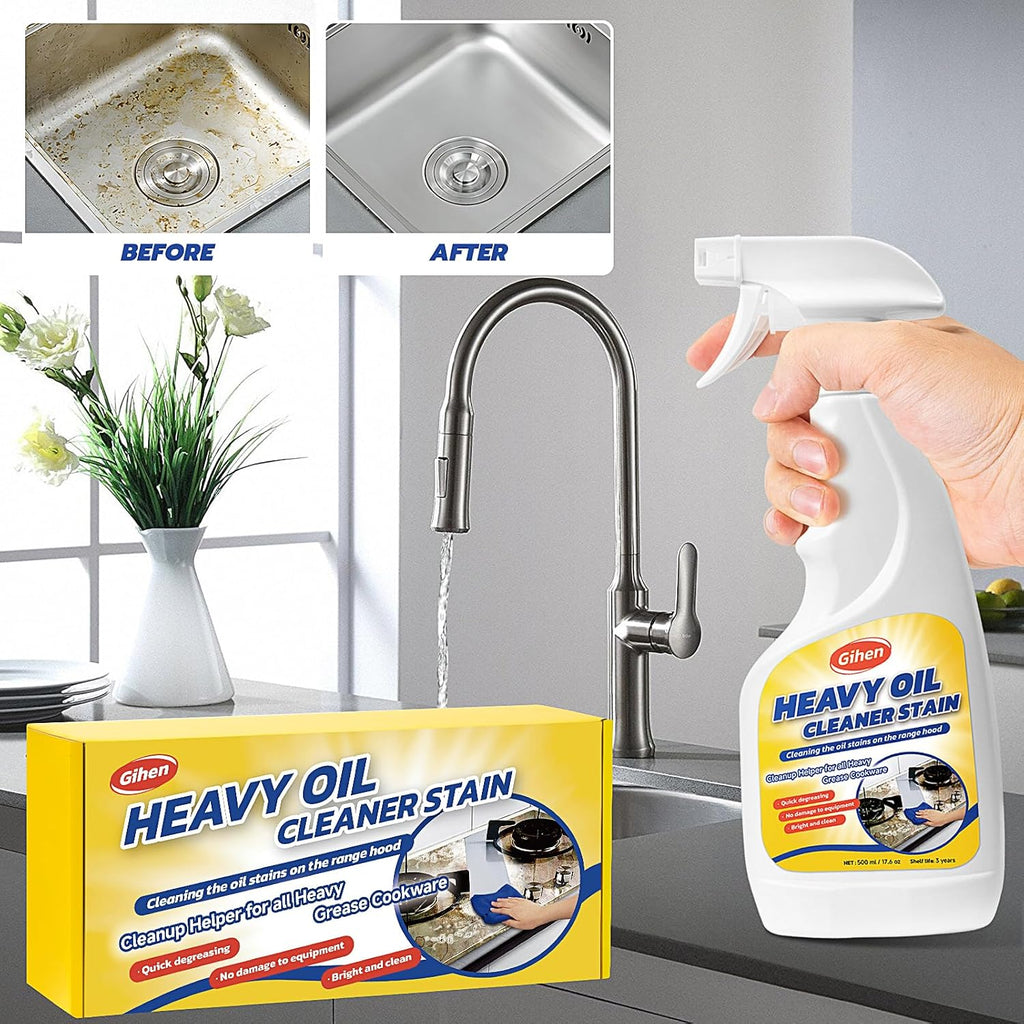 Heavy‑Duty Oil Degreaser Cleaner for Pan Bottoms, Oven, Stove, Range Hood