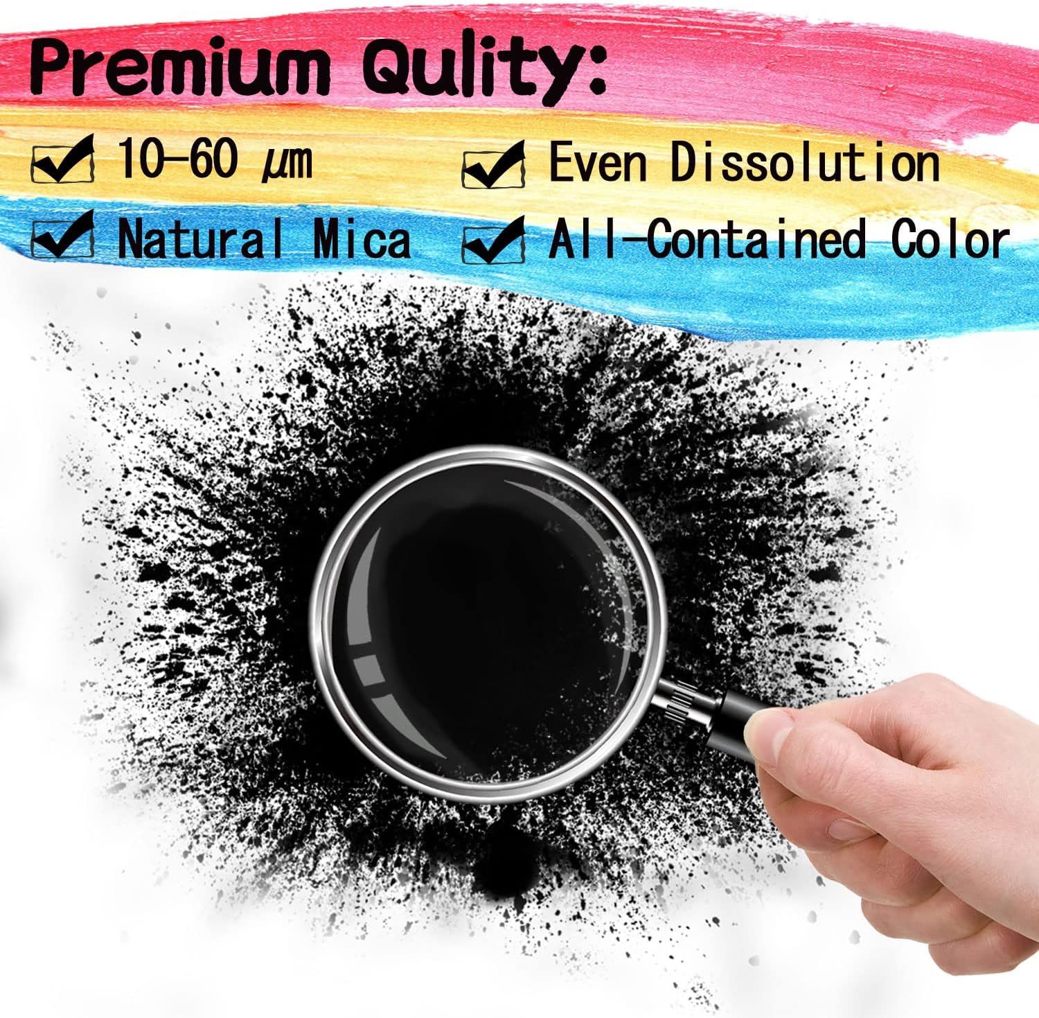 40g Mica Powder for Epoxy Resin - Pigment Dye for Resin etc. (Black)