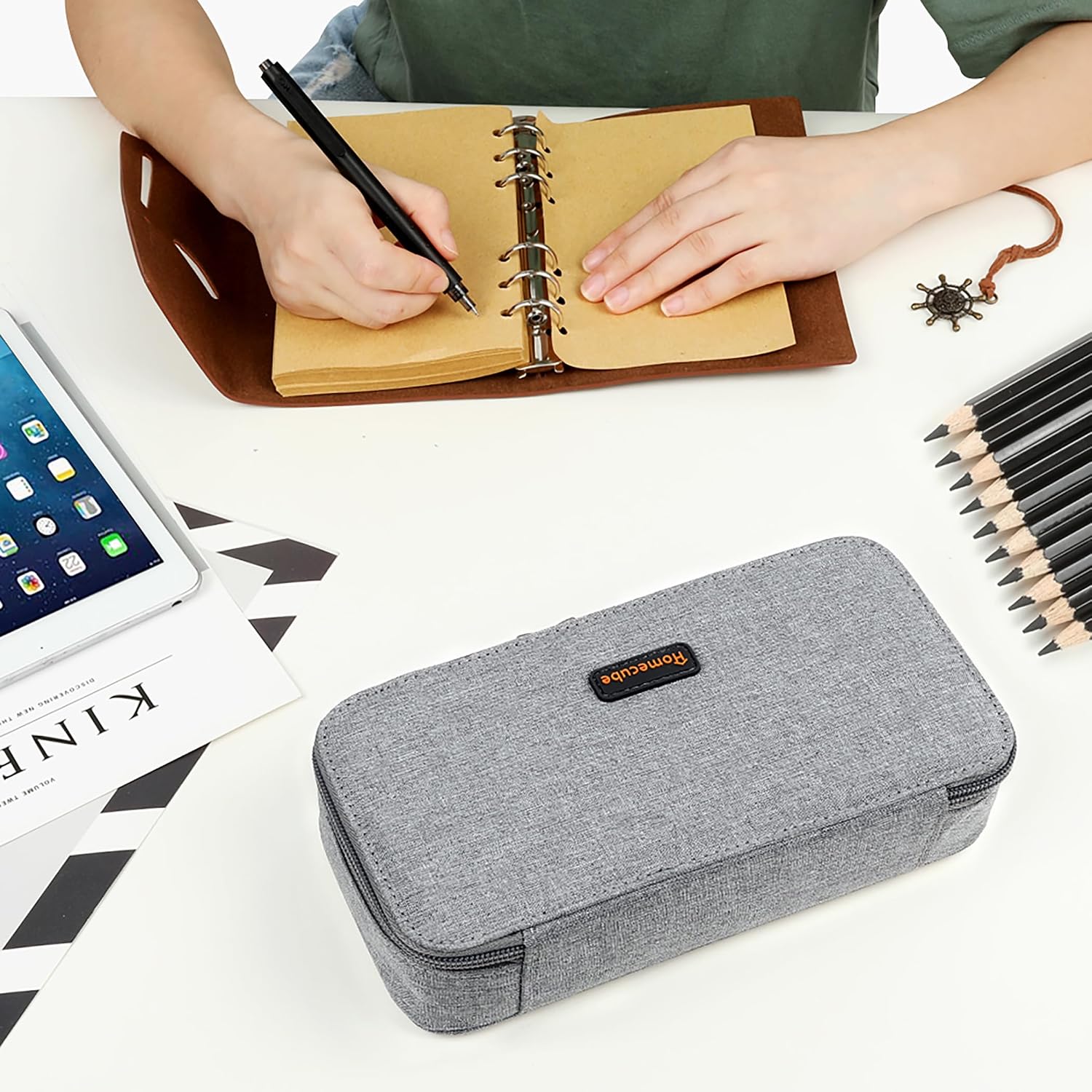 Pencil Case Capacious Pen Pencil Holder Box Makeup Pens Pouch Oxford Cloth Bag Large Storage Stationery Organizer
