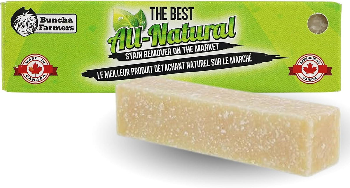 Buncha Farmers-The Best-100% All Natural, Biodegradable, Environmentally Friendly Stain Remover Stick (Made in Canada