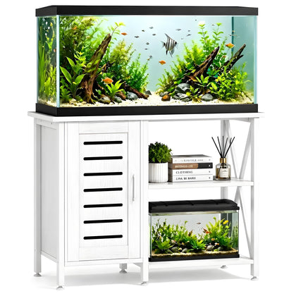40-50 Gallon Fish Tank Stand, Aquarium Stand with Cabinet Accessories Storage, Heavy Duty Metal Frame, 40.55"