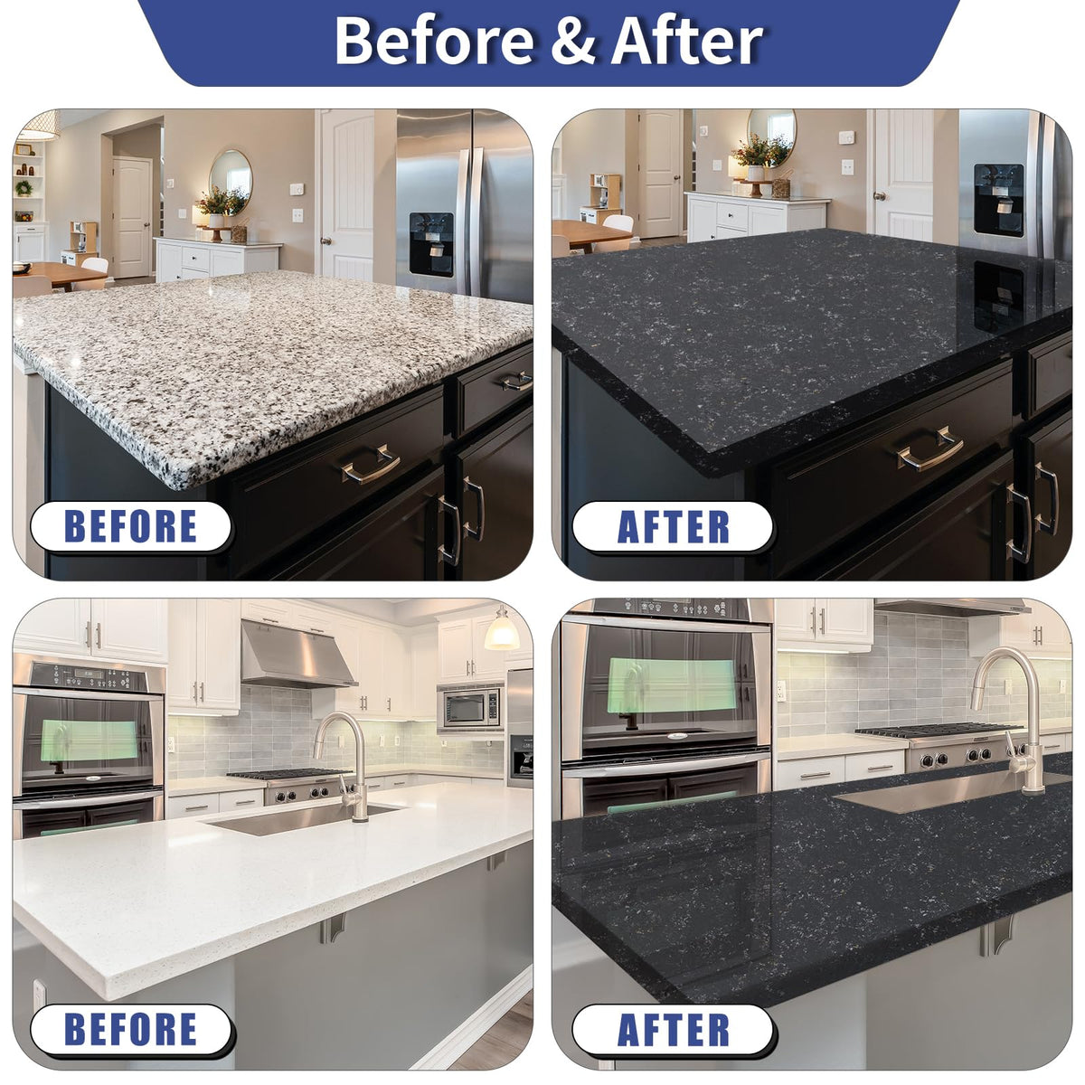 Epoxy Countertop Paint Kit - Black Granite Refinishing Paint