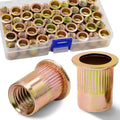 3/8-16 Rivet Nut,50Pcs Zinc Plated Threaded Rivnuts Inserts