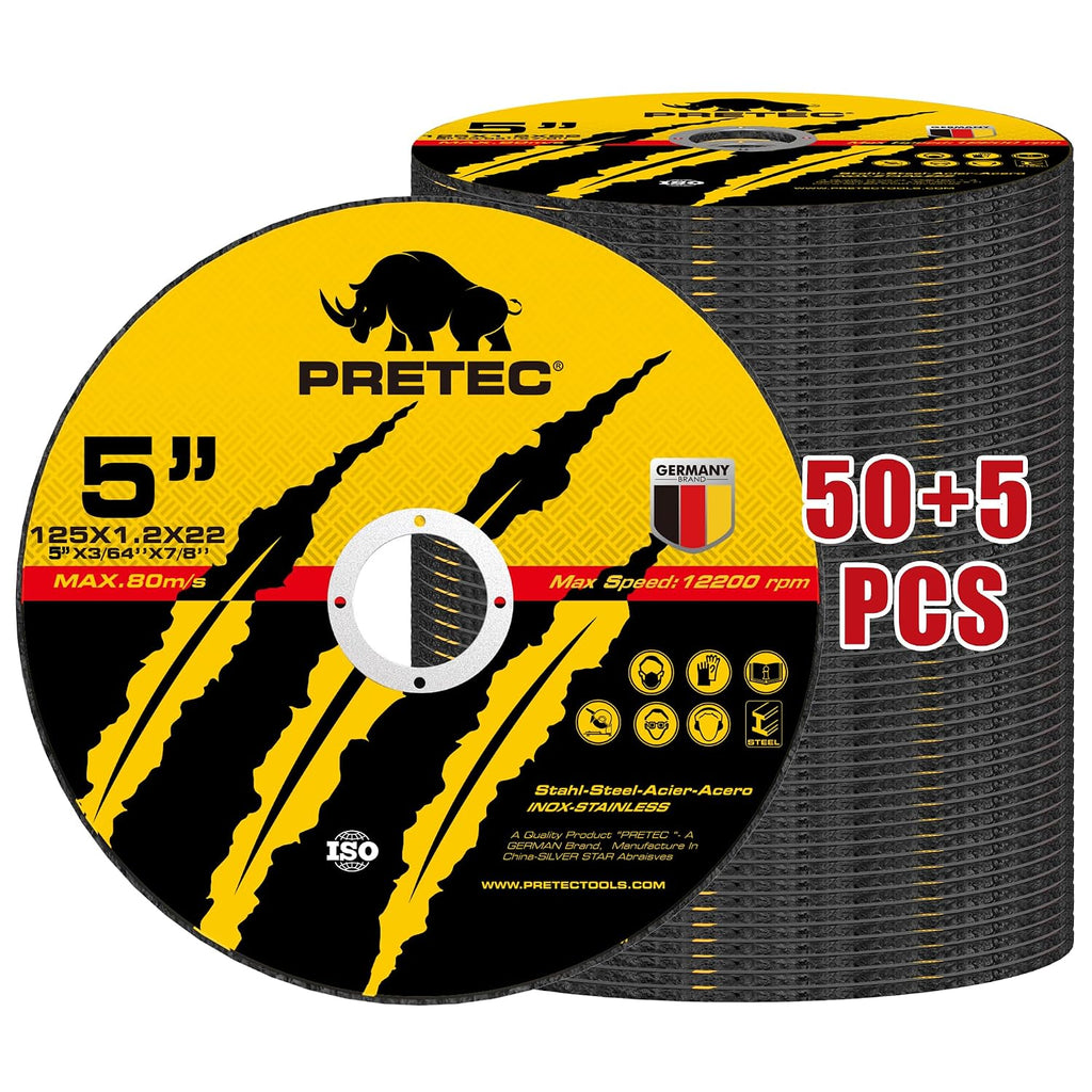55 Pack Cut Off Wheels 5 Inch, Metal Cutting Wheel for Angle Grinder