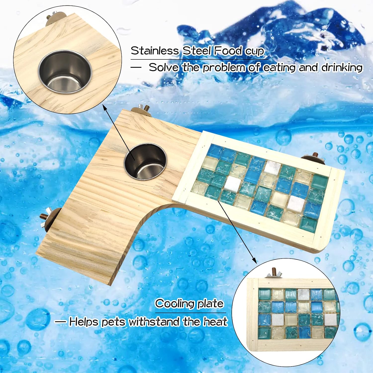 Wooden Hamster Cage Platform Set Wood Chinchilla Ledges and Platforms Rectangle L-Shaped Round Cage Accessories with