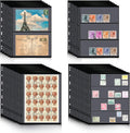 40 Sheet Stamp Pages for Stamp Album Binder 1/2/3/4 Pockets Collectors Postage Collecting Supplies Book of Stamps 9