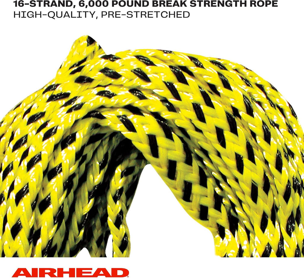 1-6 Person Tow Rope for Towable Tubes, Heavy Duty Boat Towline for Tubing, UV Resistant 16 Strand Polypropylene with