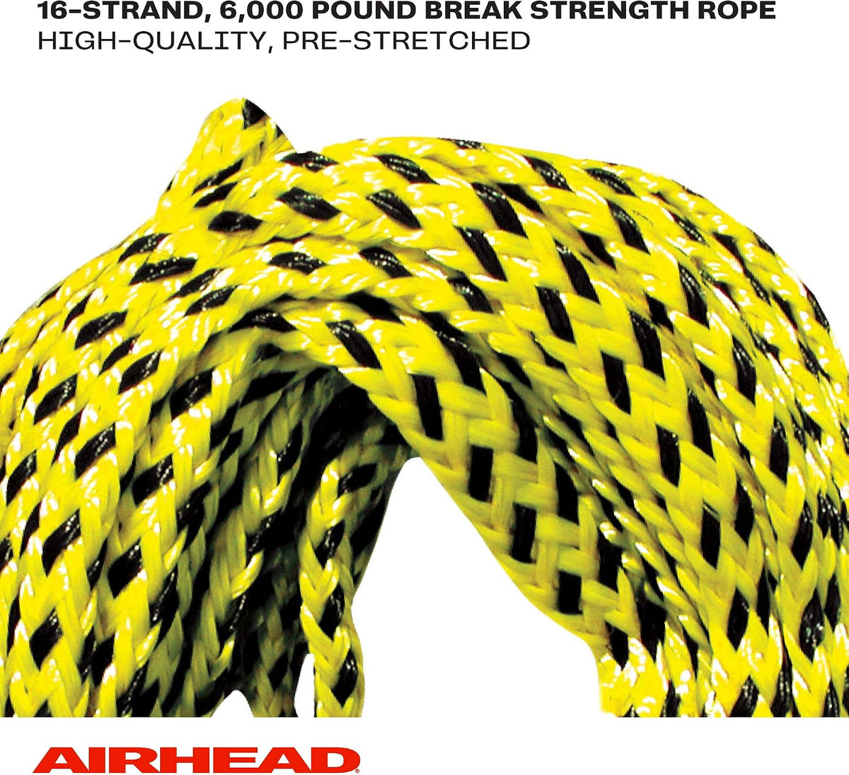 1-6 Person Tow Rope for Towable Tubes, Heavy Duty Boat Towline for Tubing, UV Resistant 16 Strand Polypropylene with