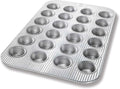 Bakeware Mini Cupcake and Muffin Pan, Nonstick Quick Release Coating, 24-Well, Aluminized Steel