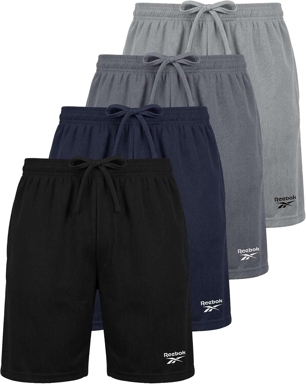 4 Pack Boys' Mesh Shorts Athletic Basketball Kids Teen Soccer Pocket | Available In Sizes 6-18, Youth, School, Gym