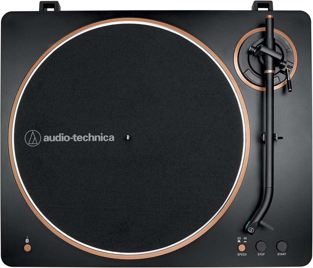AT-LP70XBT Wireless Turntable (Black/Bronze) | Fully automatic belt-drive turntable with Bluetooth and AT-VM95C