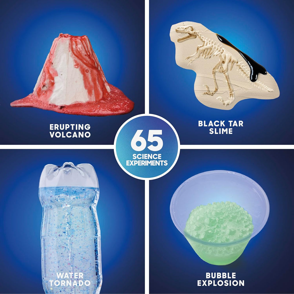 Planet Earth Science Kit – 65 Experiment STEM Lab for Kids| Includes DIY Volcano, Tornado, Fossils, Crystals, &