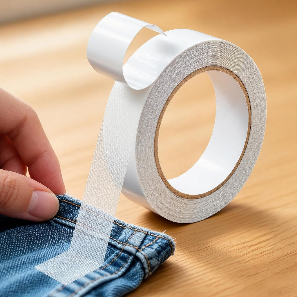 Hem Tape for Pants, Double-Sided Fabric Tape, No-Sew No-Iron, 1 in x 40 ft