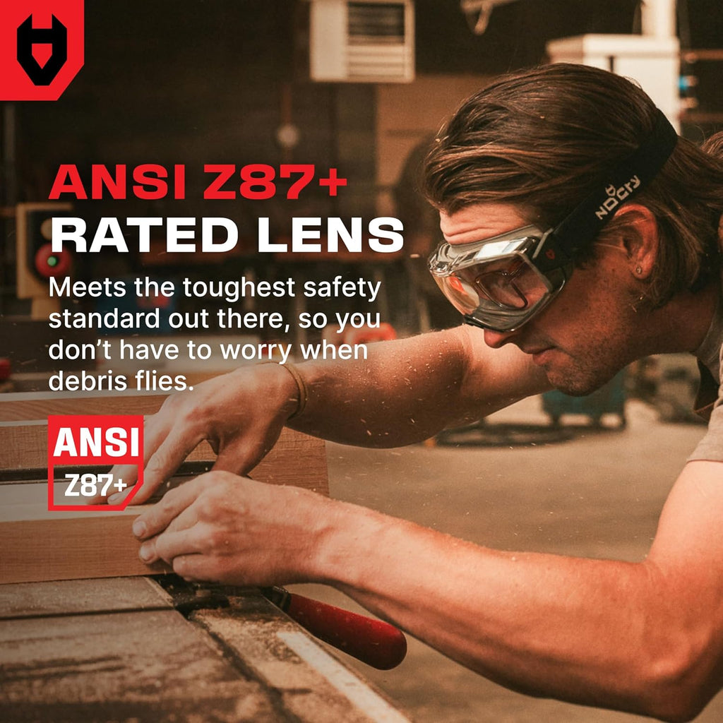 Anti Fog Safety Goggles Over Glasses For Men And Women — ANSI Z87.1 Premium Anti Scratch & UV380 — Eye Protection