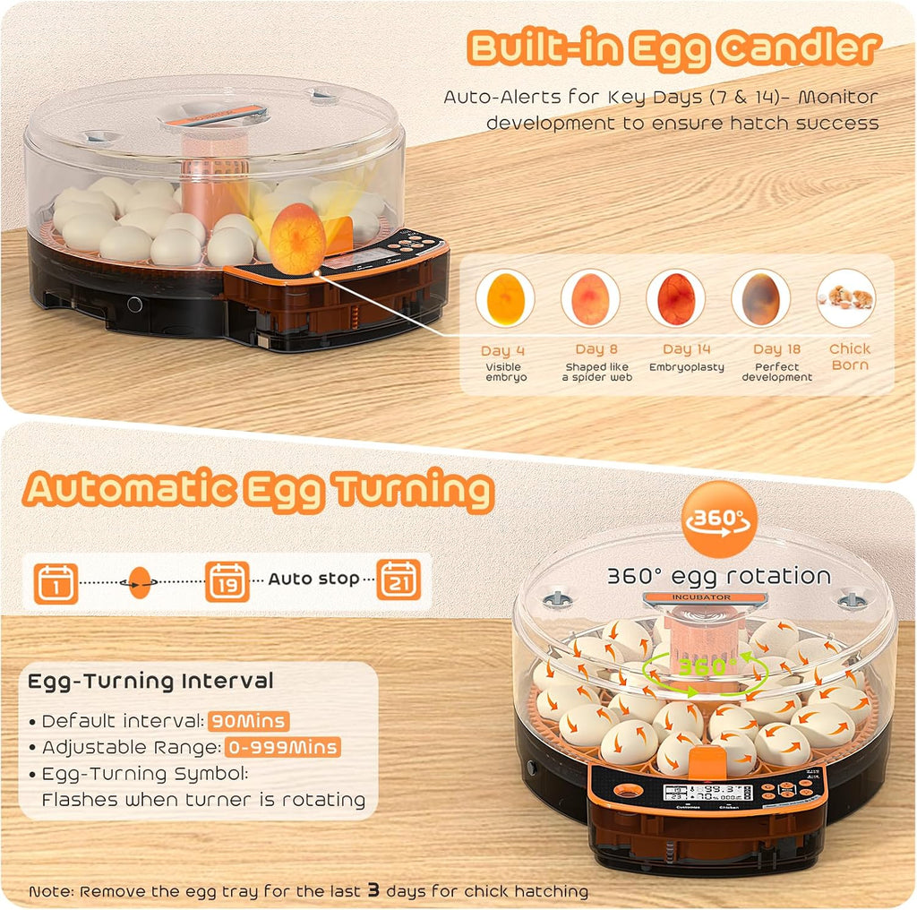 Automatic Chicken Egg Incubator, Egg Incubator 24 Eggs