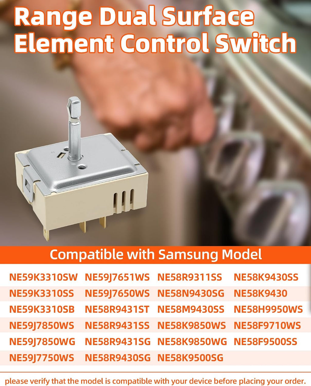 NE59M4320SG NE59M4320SS Range Dual Surface Element Switch Fit for Samsung