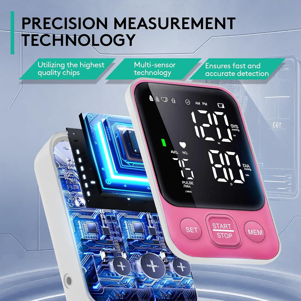FDA Cleared Blood Pressure Monitor Upper Arm BP Machine for Home Use
