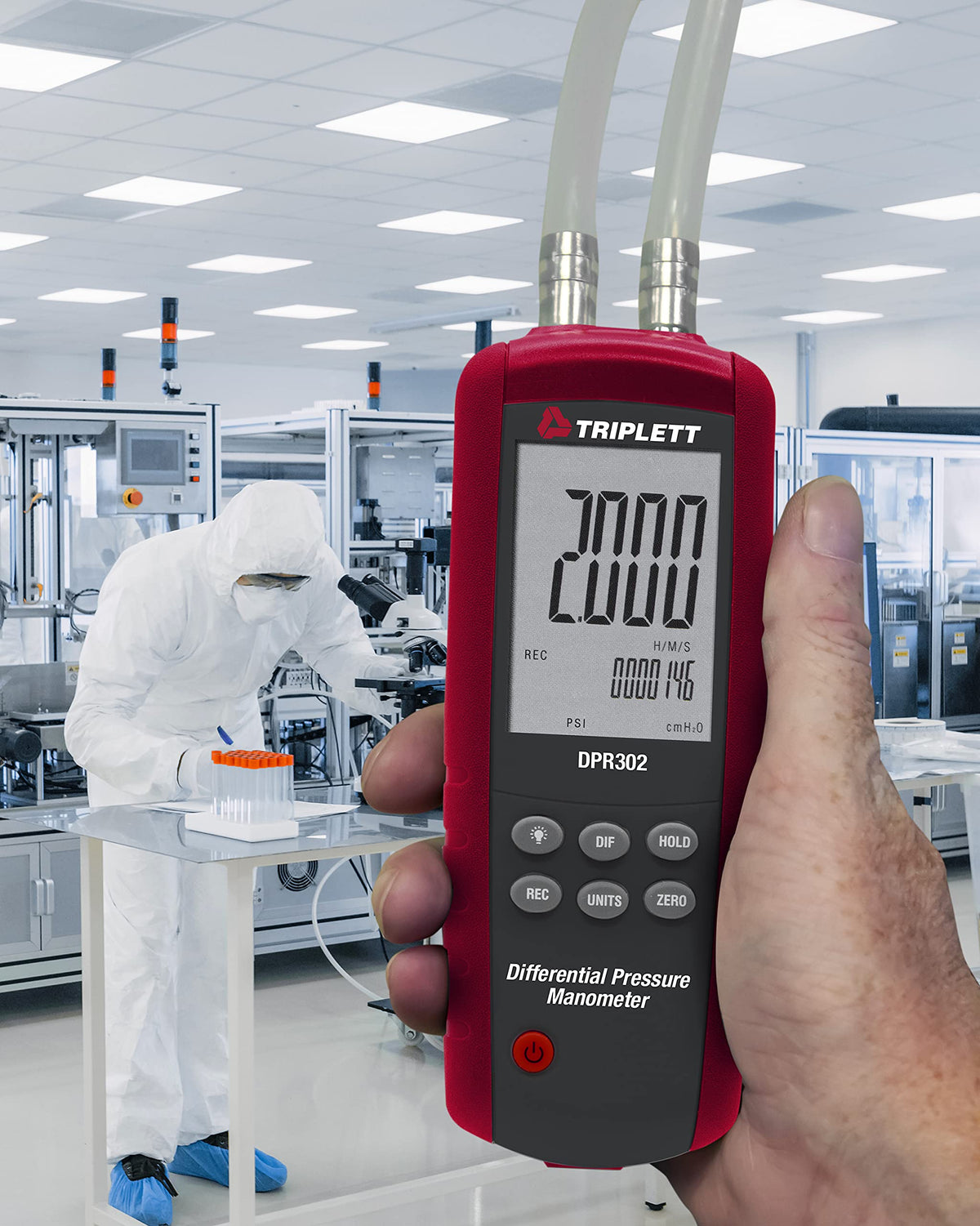 Triplett DPR302 Differential Pressure Manometer with NIST Calibration