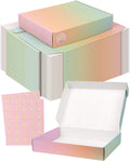 Small Colored Shipping Boxes, 11x8x2 Inch Cute Packaging Box for Gift, Pack of 45