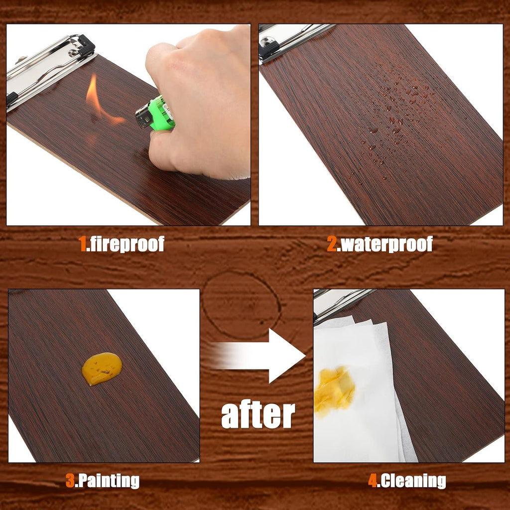 50 Pcs Wood Clipboard Check Presenters for Restaurants, Coffee