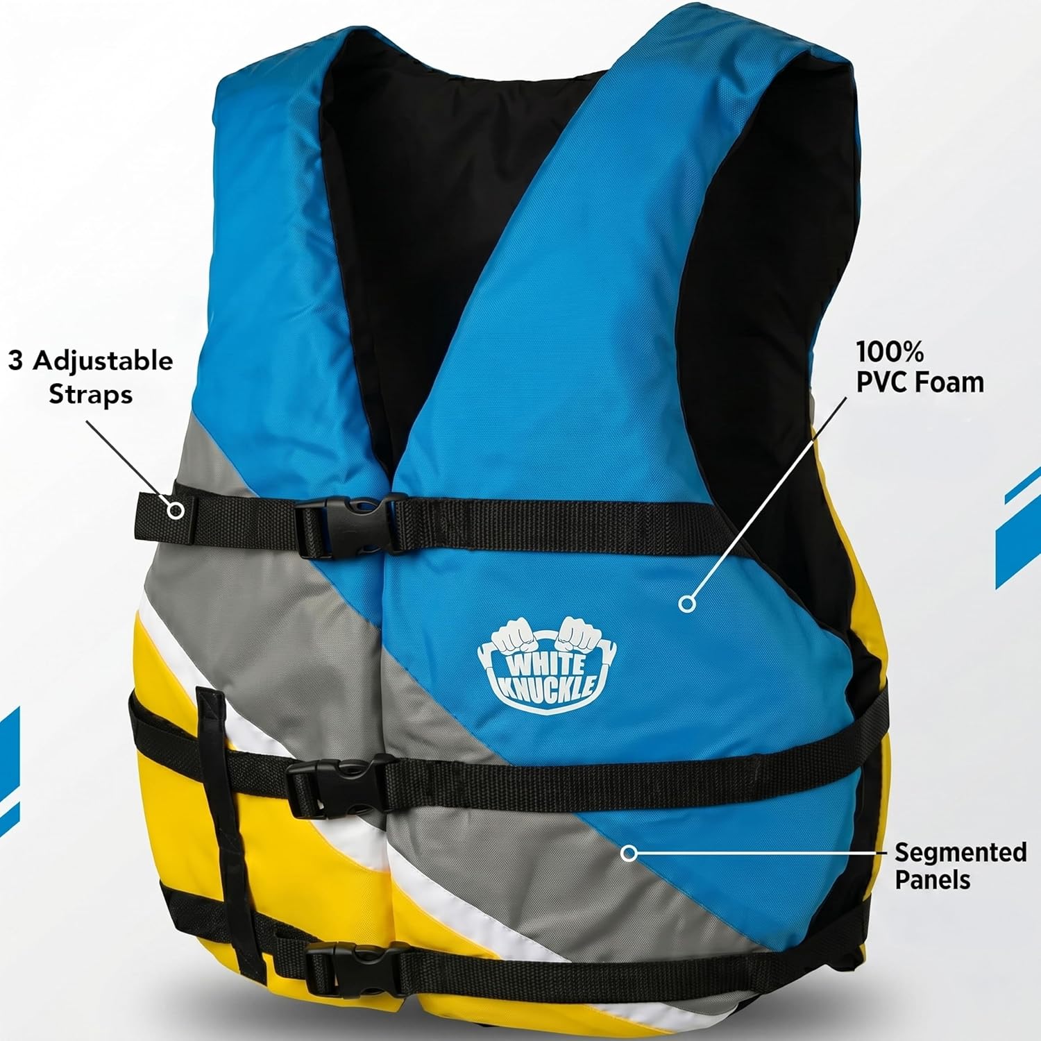 Life Jackets for Adults, Pack of 4 Universal Adult Life Vest, US Coast Guard Approved Boating Safety Vest with