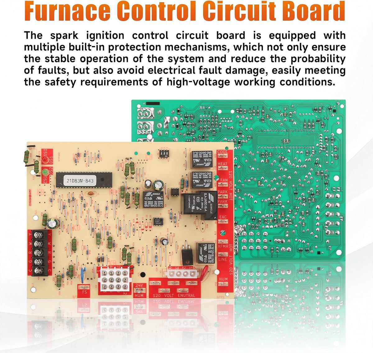 21D83M-843 32M8801 83M00 50A66-122 50A66-123 Furnace Control Circuit Board Compatible with Lennox White Rodger Replace 10M9301 12L6901 56L8401