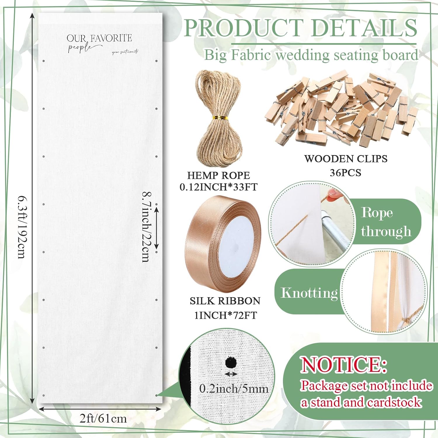 Wedding Seating Chart 76"x24" Linen Fabric Reception Sign