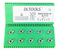 DLTOOLS Industrial CNC Carbide Inserts for Aluminum DCGT21.51/DCGT070204 for Turning Cutting Tools,10 PCS